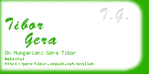 tibor gera business card